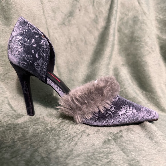 C Label Ariza Floral Suede Heels - Picture 4 of 8